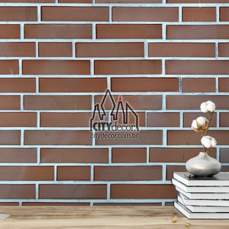 Adesivo papel de parede plaquetas de barro Roma Papel de parede tipo tijolinho plaquetas de barro