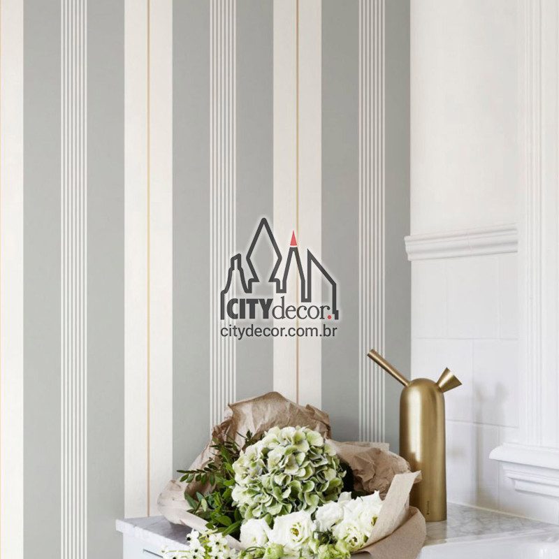 papel-de-parede-porcelana-cinza Papel de parede listrado clássico cinza e bege