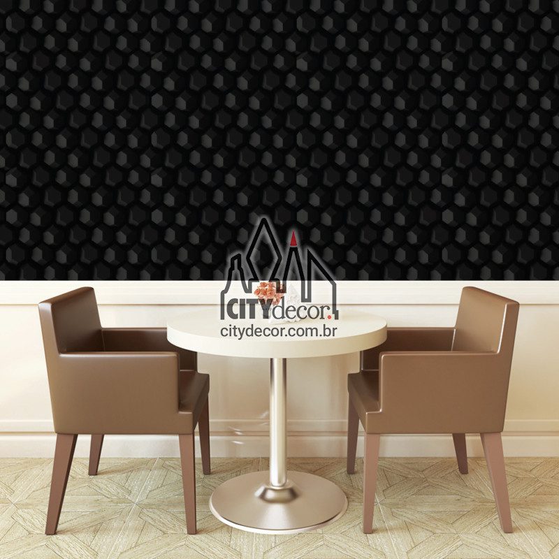 Papel de parede preto 3D abstrato Papel de parede preto 3D abstrato