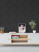 papel de parede preto 3D cera