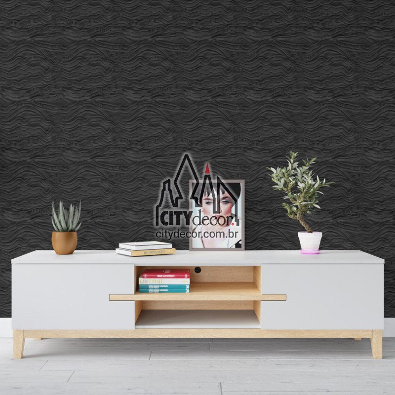 papel de parede preto 3D cera papel de parede preto 3D cera