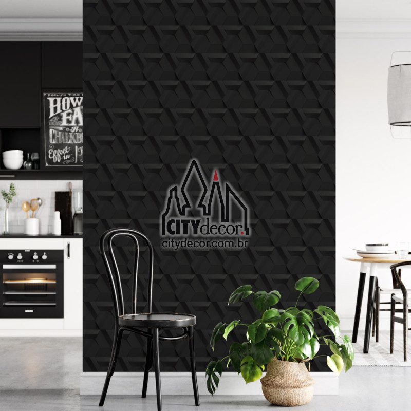 Papel de parede preto para cozinha Papel de parede preto para cozinha