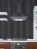 Papel de parede preto 3D para cozinha