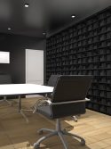 papel de parede preto 3D livros