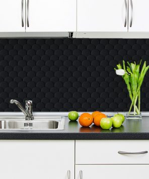 Papel de parede preto 3D