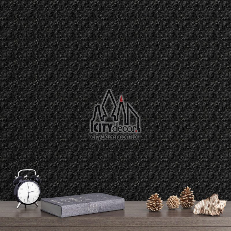 Papel de parede preto basalto Papel de parede preto basalto