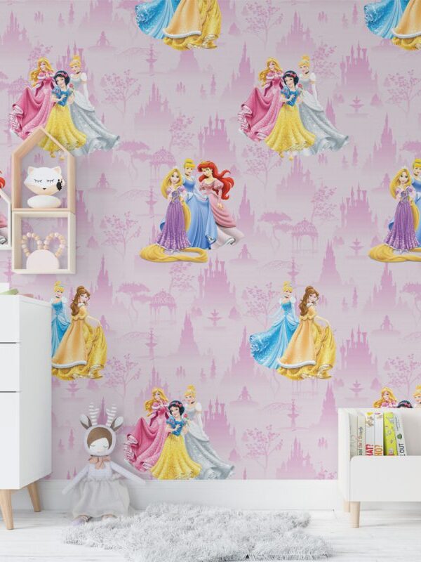 Papel de parede princesas disney para quarto