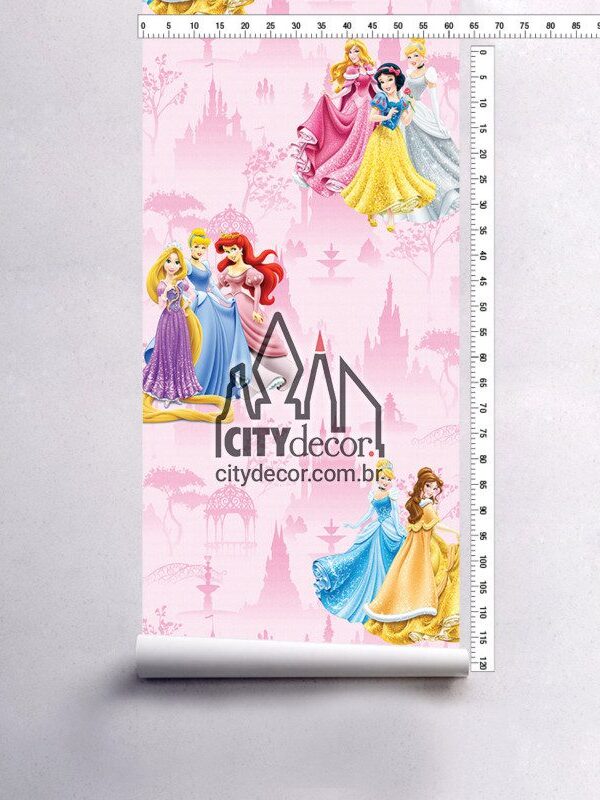 Princesas fundo rosa
