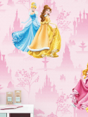 Papel de parede princesas rosa