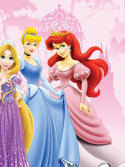 Papel de parede princesas disney e castelos rosa