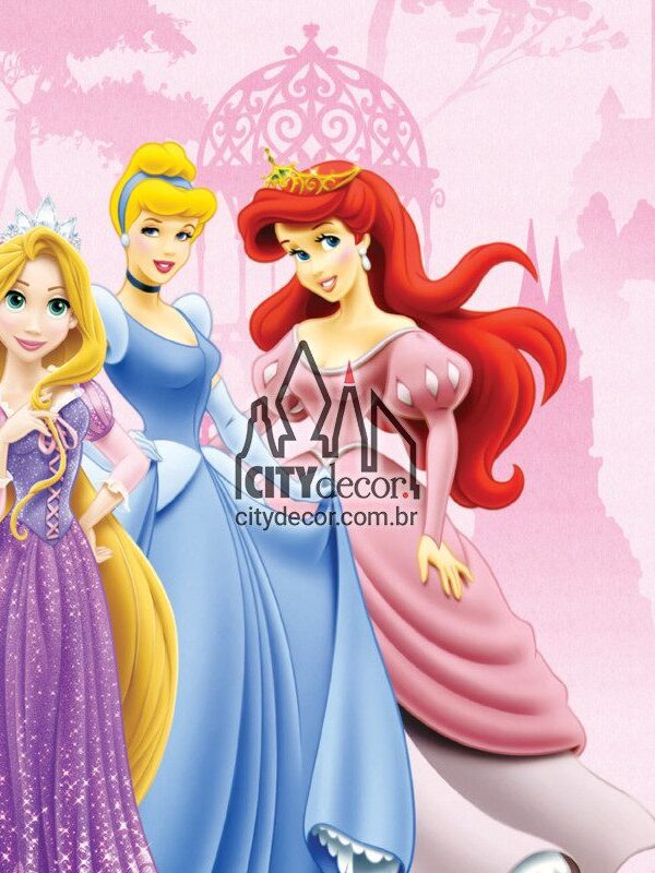 Papel de parede princesas disney e castelos rosa