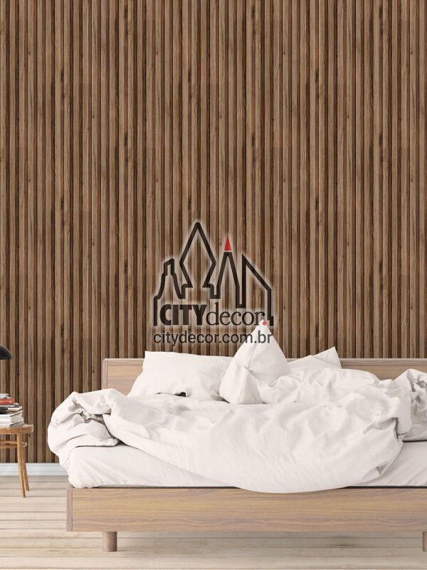 papel de parede madeira ripada mesclada