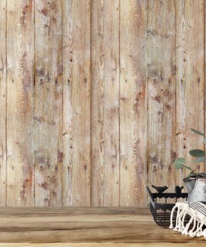 Papel de parede ripas de madeira rústica