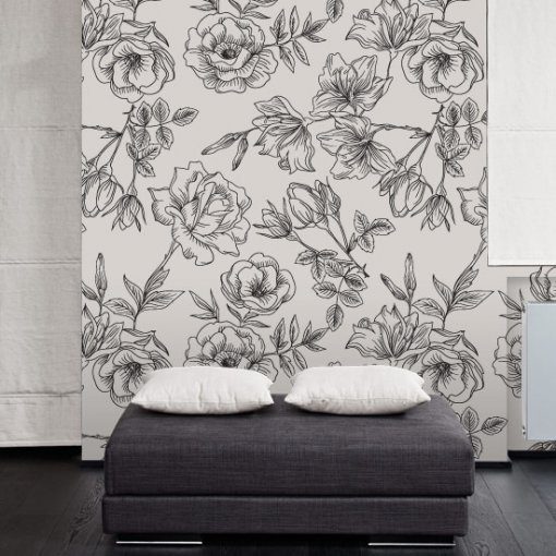 Adesivo papel de parede Rosas de nankin