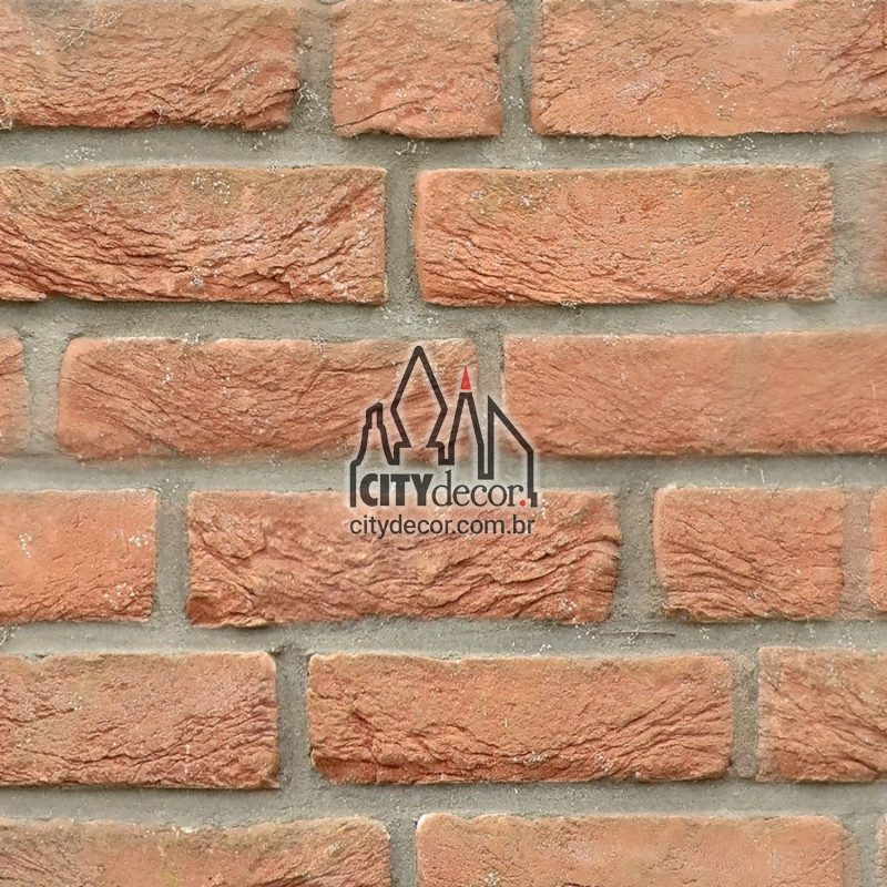 Papel de parede tijolinho Jersey Papel de parede tijolinho vinílico laranja