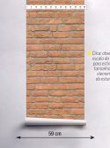 Papel de parede tijolinho laranja