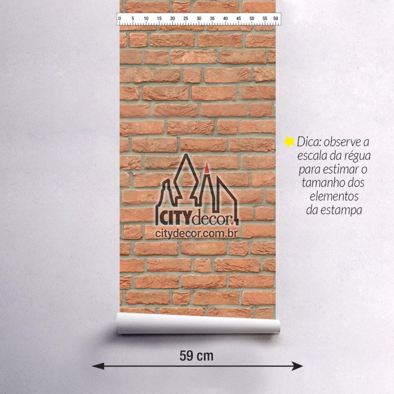 Papel de parede tijolinho Jersey Papel de parede tijolinho laranja