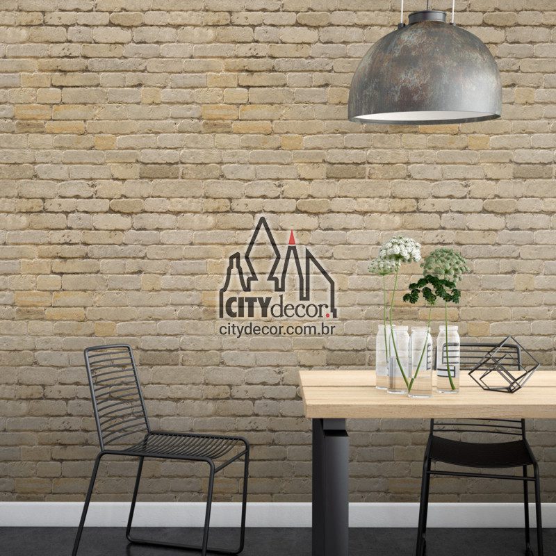 papel-de-parede-tijolinho-aparente-bege-3 Papel de parede tijolinho a vista bege