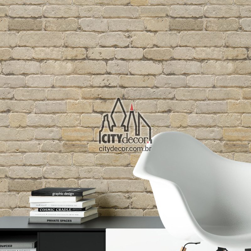 papel-de-parede-tijolinho-aparente-bege-5 Papel de parede tijolinho bege claro