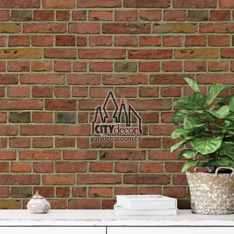 papel-de-parede-tijolinho-aparente-manchester-3 papel de parede tijolinho de barro a vista laranja