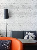 papel de parede tijolinho aparente branco