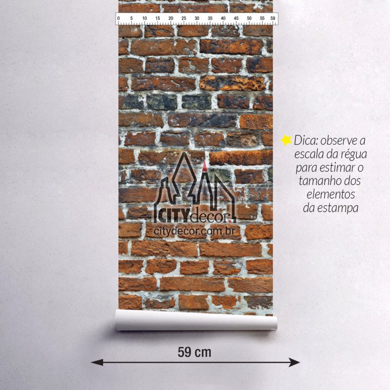 Adesivo papel de parede tijolinho industrial Papel de parede tijolinho industrial