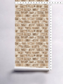 papel de parede tijolo rústico bege