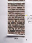 Papel de parede tijolinho aparente rústico envelhecido
