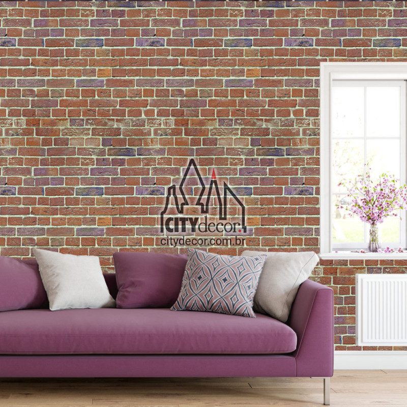 Papel de parede tijolinho Bronx Papel de parede tijolinho aparente