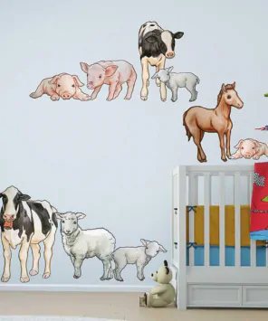 Adesivo de parede animais de fazenda