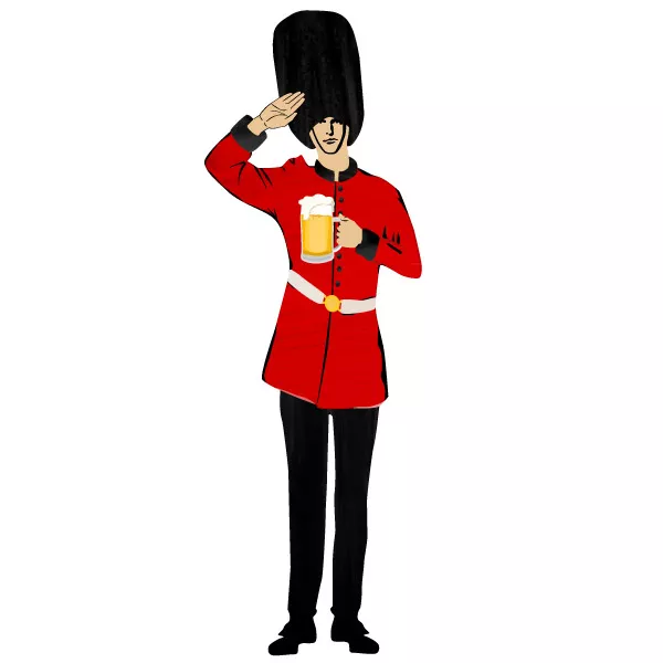 Adesivo de parede soldado da guarda real inglesa Adesivo de parede soldado da guarda real inglesa