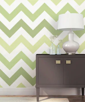Adesivo papel de parede chevron verde