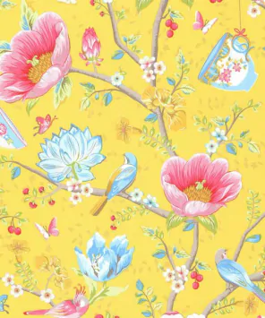 Adesivo papel de parede Floral Amarelo