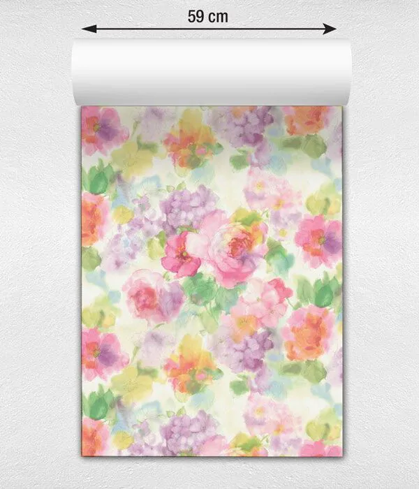 Papel de parede floral rosa romântico
