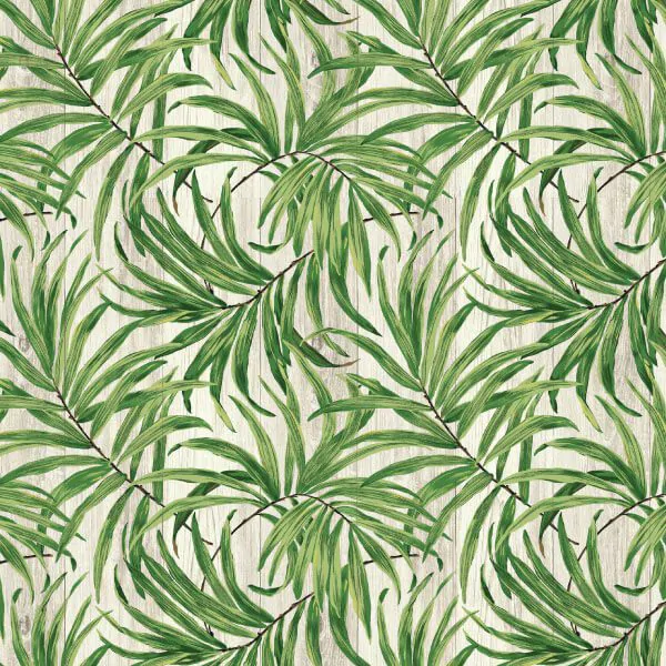 Papel de parede floral tropicália - natural