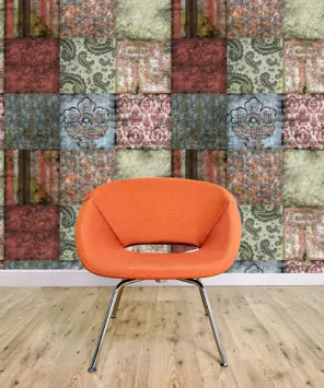 Adesivo papel de parede patchwork