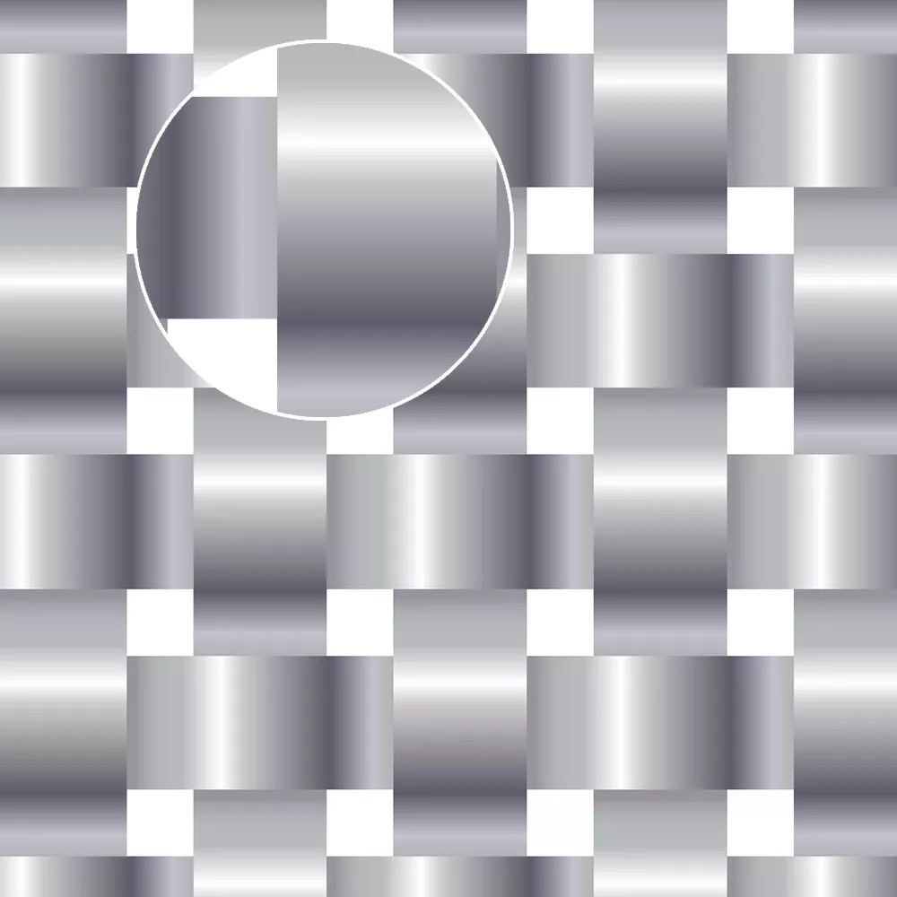 Papel de parede 3D metal prateado inox
