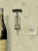 Papel de parede Garrafas de vinho - detalhe