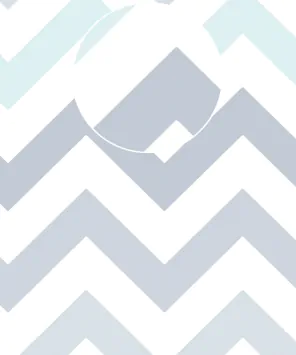Papel de parede chevron degradê tons de azul e branco