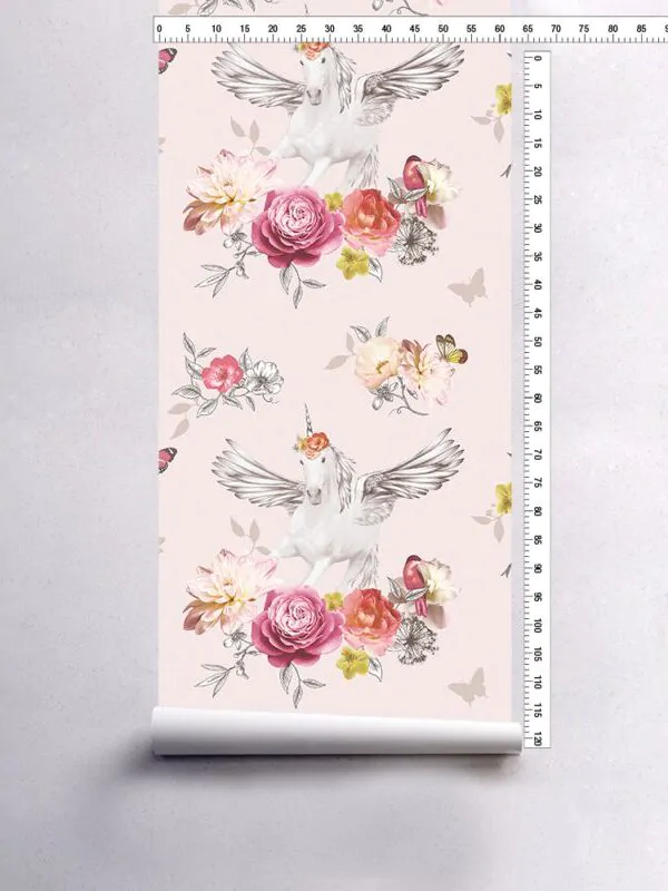 papel de parede unicórnio rosa